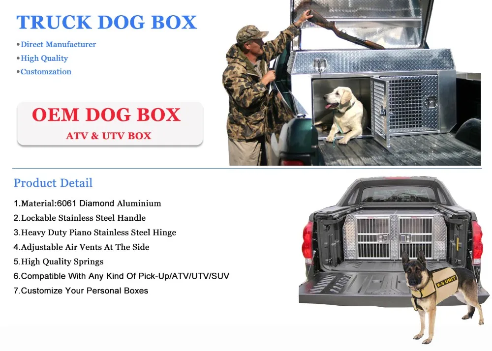 Custom Aluminum Hunting Truck Bed Dog Boxes Buy Custom Aluminum Dog