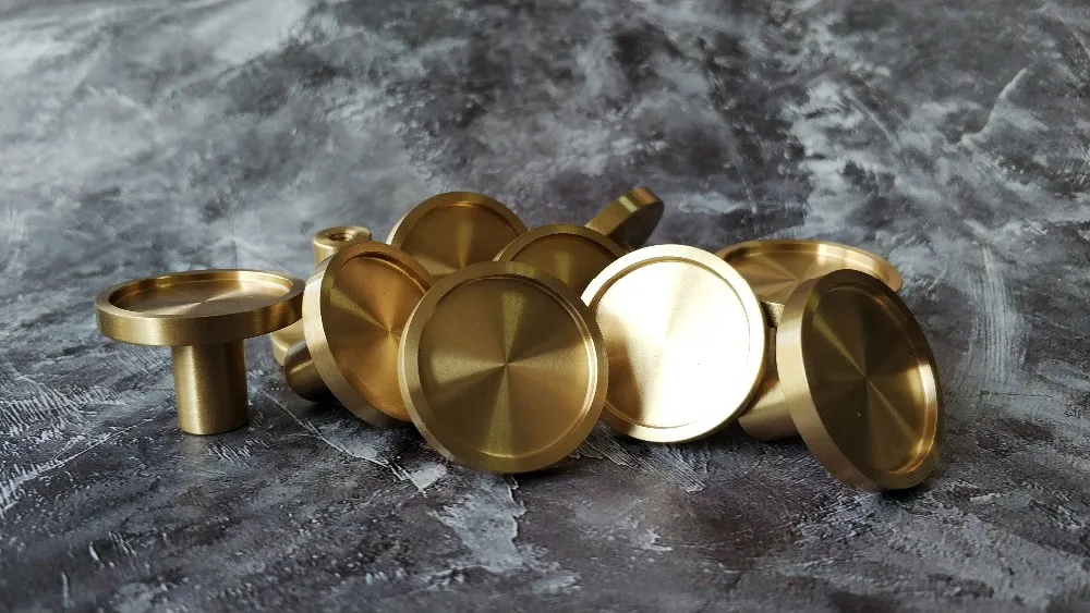 Home Furniture Decorative Hardware Solid Brass Handle Wardrobe