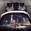 100% polyester material Hotel Linen Bed Sheet 4pcs bedding set Duvet Cover set 3d printed bedding set