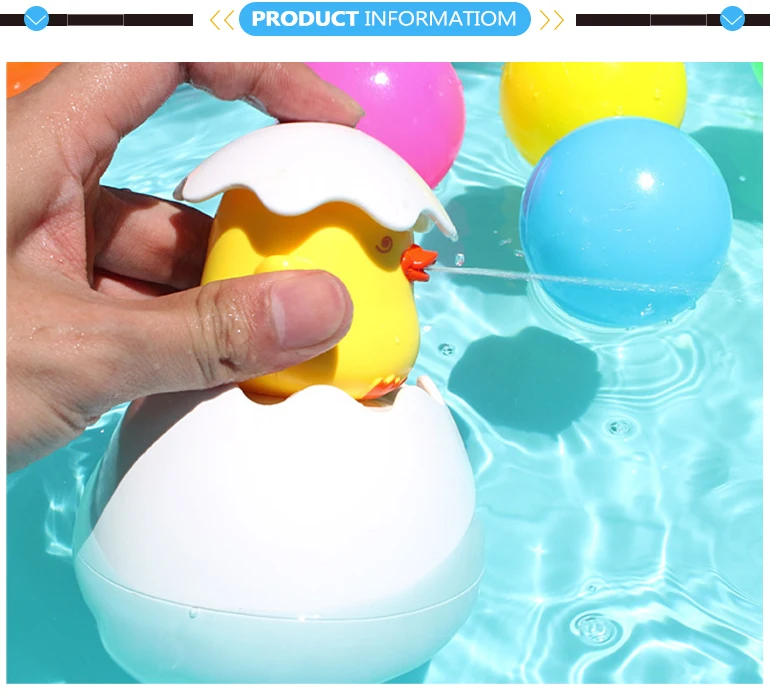 Plastic duck spray water game egg tub town toys penguin bath toy.jpg