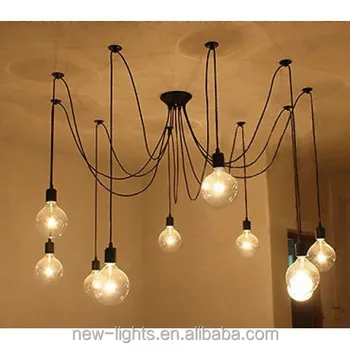 G125 Vintage Edison Bulb Chandelier Indoor Residential Modern Led G125 Vintage Edison Bulb Chandelier Indoor Residential Modern Led Hemp Rope Pendant Lamp