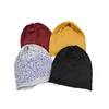 Fashion design knitted rubber printed spot pattern slouch beanie hat