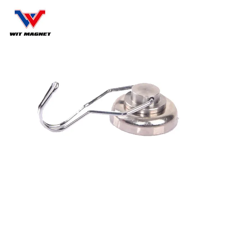 500LBS Pulling Force Magnetic N52 Super Big Round Neodymium Fishing Magnet with M10 Eyebolt Countersunk Hole Diameter 90MM