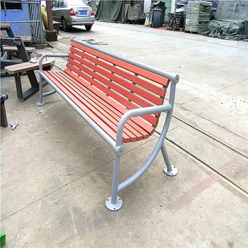 Wpc Material Public Chair Seating Bench For Street Or Garden Park