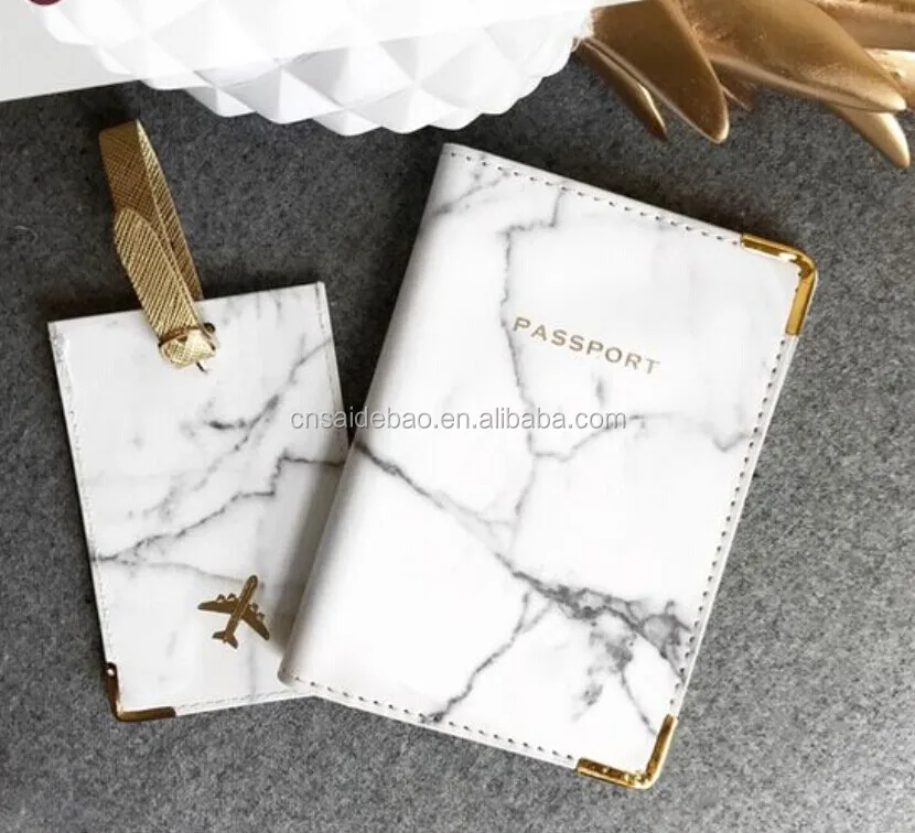 marble luggage tag