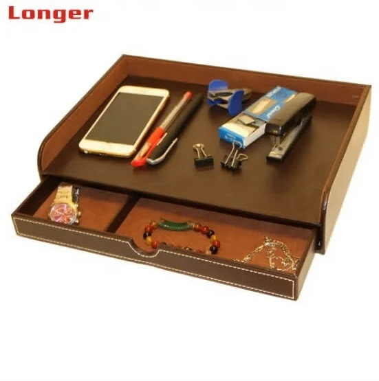 Faux Leather Desk Set Office Organizer Office European Style Pen