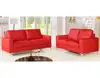 2018 cheap modern simple living room home furniture set faux synthetic genuine luxury relax leisure red pu leather sofa