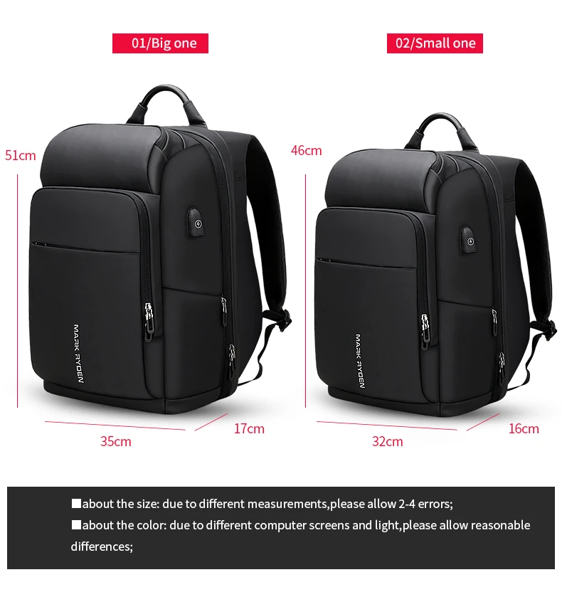 Mochila Multifunción Para Hombre Mark Ryden,Con Carga Usb De 15 Pulgadas,Bolsa Para Portátil,Mochila Deportiva Impermeable De Gran Capacidad Para Mochila Multifunción Para Hombre Mark Ryden,Con Carga Usb De 15 Pulgadas,Bolsa Para Portátil,Mochila Deportiva Impermeable De Gran Capacidad Para