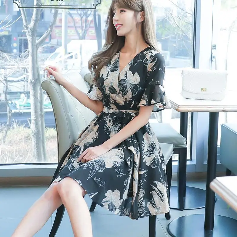 High Quality Korean Knee Length Dresses Wholesale Drop Ship Online ...