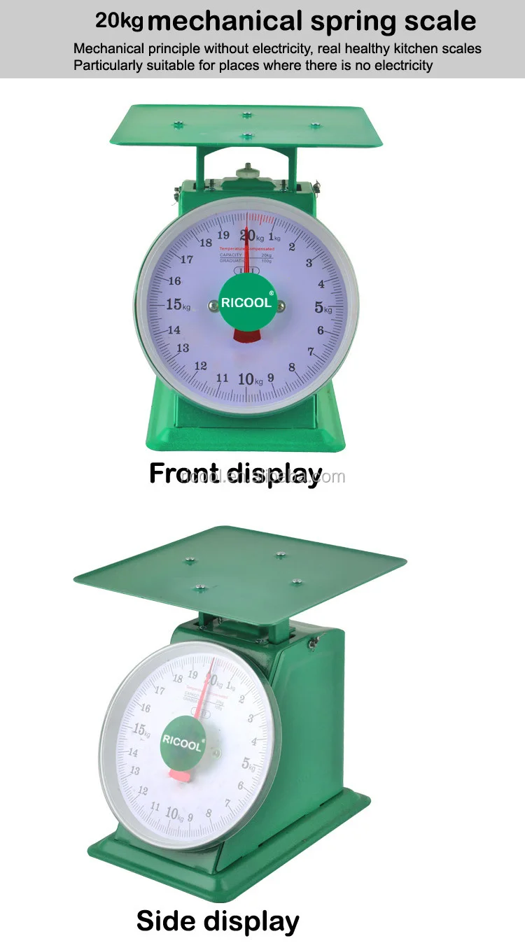 Spring Dial Scale With Basket, 20 lb