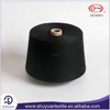 100 percent 40s1 recycled black spun polyester yarn with twelve point five percent black
