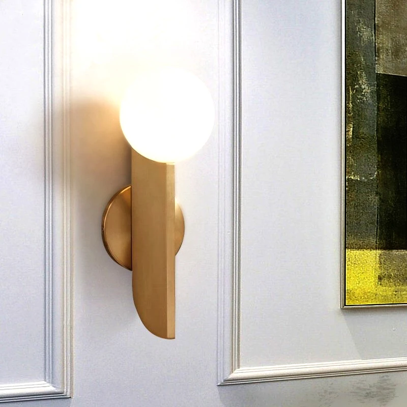 Nordic small bedroom originality postmodern sitting room ball led decorative wall lamp modern