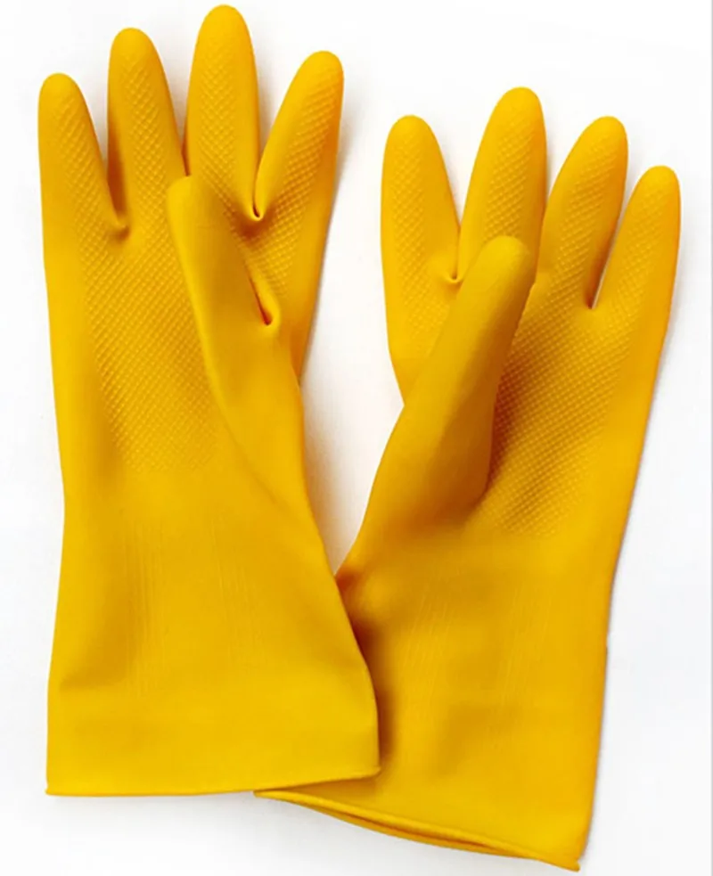 Guantes De Ltex Amarillo De Goma D