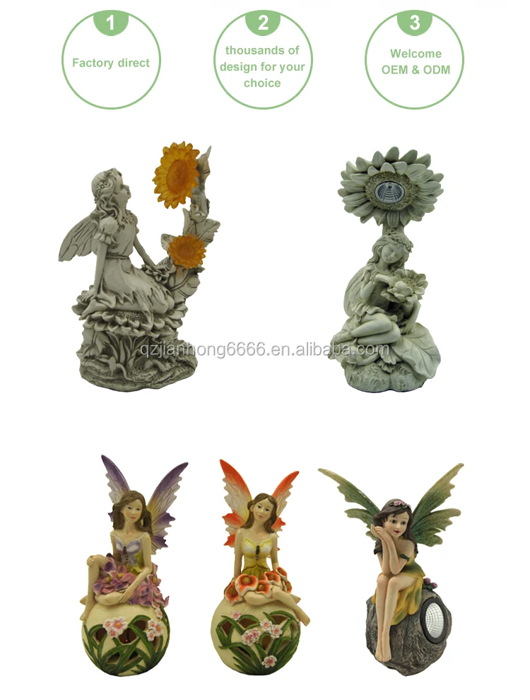 Polyresin Miniature Accessories Garden Resin Fairy Figurines Wholesale