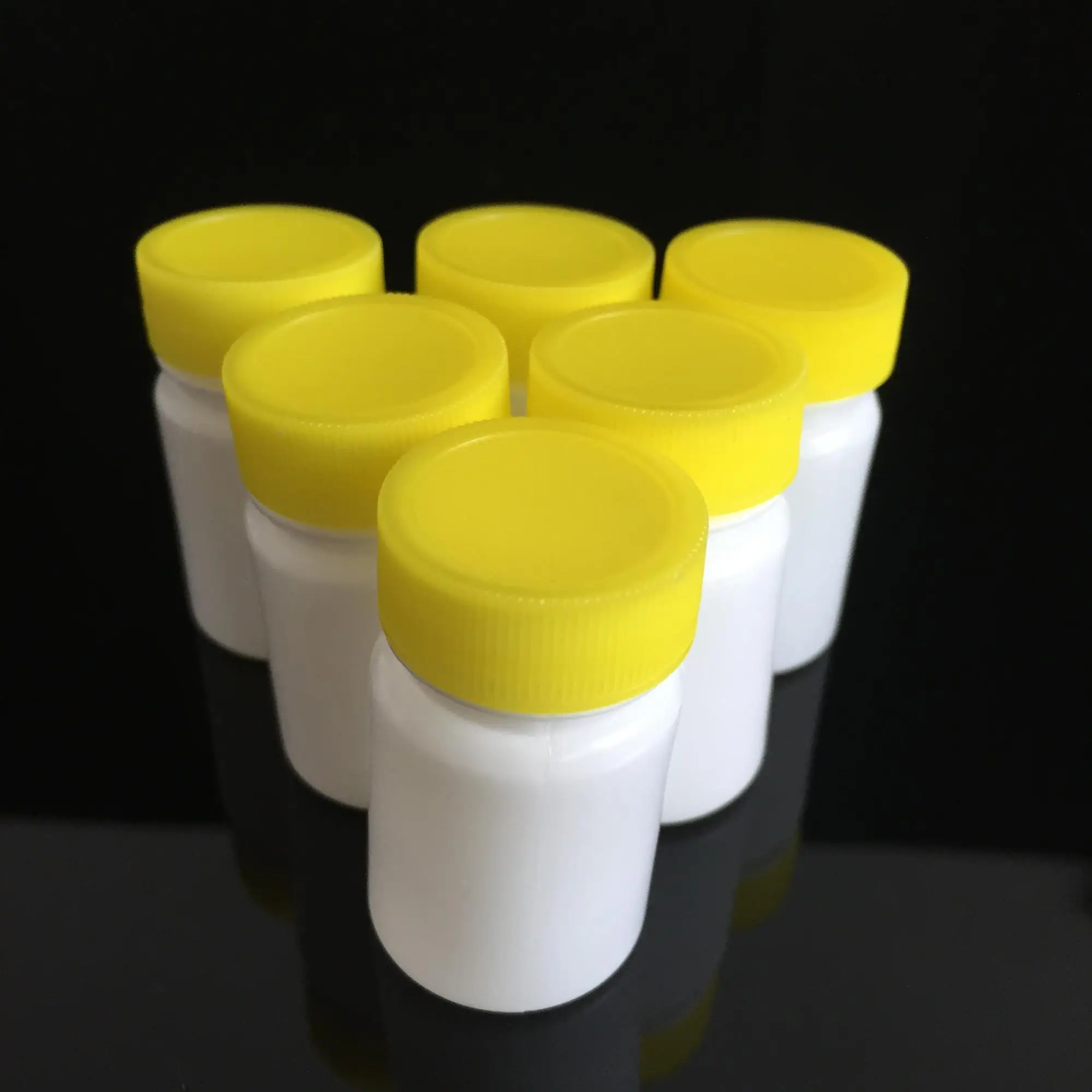 圆筒医疗药丸包装塑料空药瓶与螺丝盖