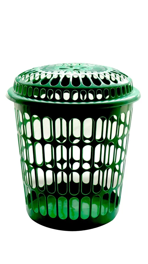 With Lids Wholesale Colored Plastic Round Laundry Hamper