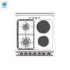 Simple design 2 gas burners and 2 hotplates with top glass cover free standing gas stove