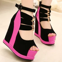 Heel height:14cm,2014 new sexy ultra high heels female sandals platform wedges platform open toe women’s shoes princess shoes