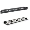 CAT6 UTP Dust Proof Shutter 24 Ports 1U Rack 19 Inch Patch Panel For Network
