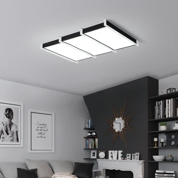 Black Grid Super Bright 2830 Smd Ceiling Lights Fashion Design Modern Ceiling Lamp With Smart Remote Buy Simple Ceiling Design Black Light Smart