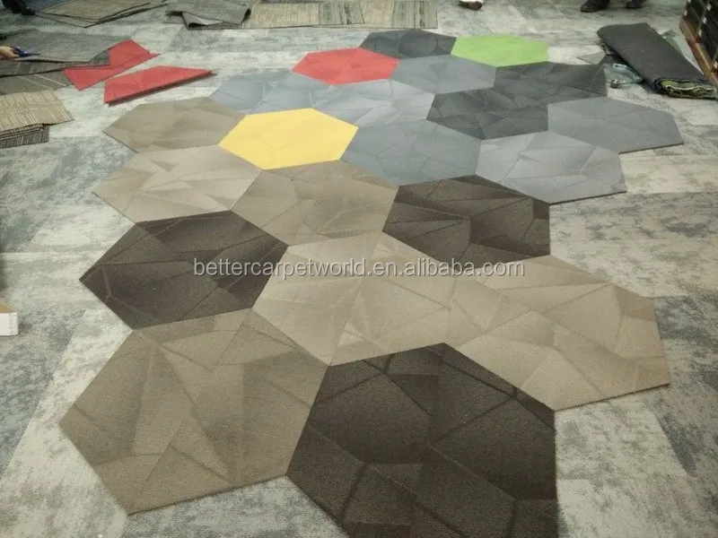 100 Nylon/polypropylene Loop Pile Jacquard Carpet Tiles And Office