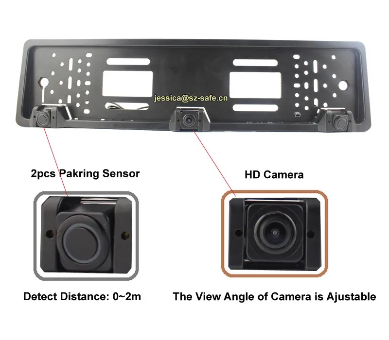 Number Plate Holder Mount Reverse Parking Sensor Sensors & Camera With Buzzer 