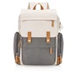 Waterproof maternity nylon diaper bag with changing mat grey diaper backpack with changing pad