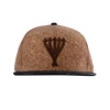 Adjustable Solid Color Men Caps Flat Bill Cork Snapback