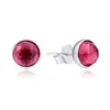 Europe and America fashion 925 sterling silver AAA crystal rhodium plating dome shape birth stone earring