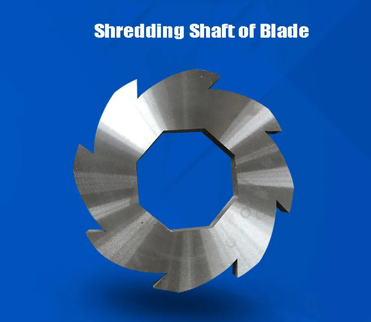 Plastic Bottle Recycling Single Shaft Shredder Rotor Machine Blade