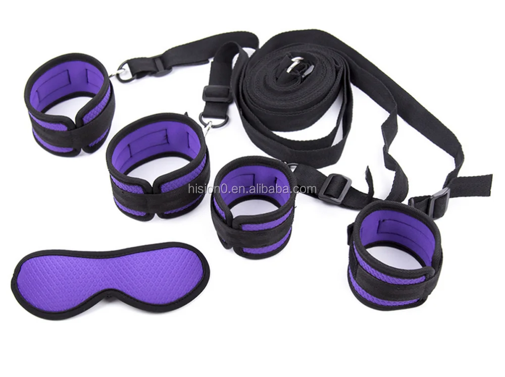 Bed Restraints Kit Under Bed Bondage Eye Mask Blindfolds Soft Wrist and Ankle Handcuffs with Restraint Straps Rope for Couples Sex-purple Bed Restraints Kit Under Bed Bondage Eye Mask Blindfolds Soft Wrist and Ankle Handcuffs with Restraint Straps Rope for Couples Sex-purple