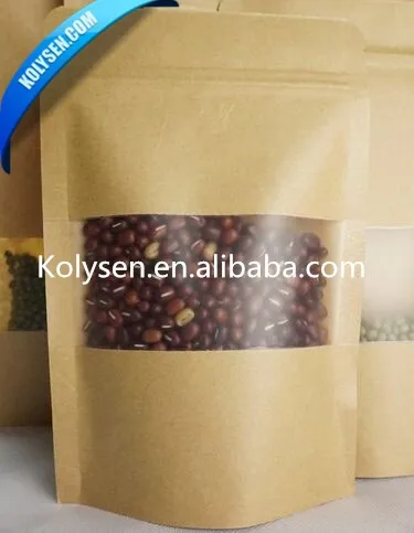 Food grade  kraft pouch with zipper for dry food packaging