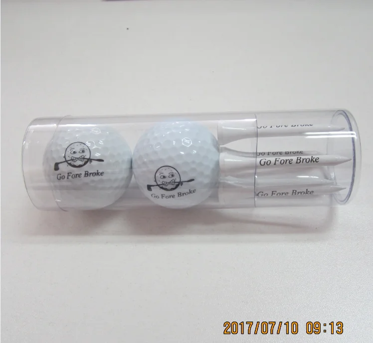 Personalized Plastic Tube Packaged Golf Ball And Tee Gift Set Buy