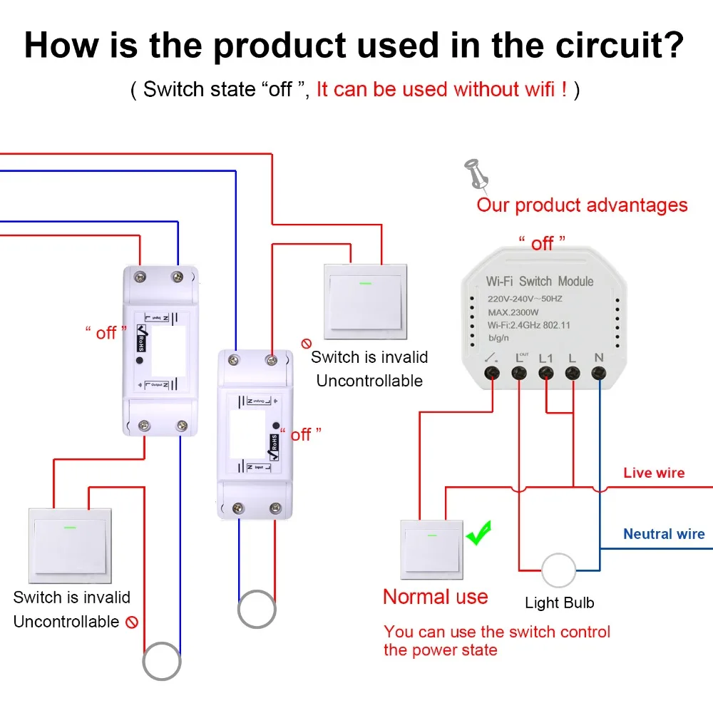 Aubess mini smart switch схема подключения