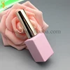 Rose Gold Nail Polish Cap with Flat brush and 12ml Pink Rectangle shaped Empty Uv Gel Nail Polish Bottle