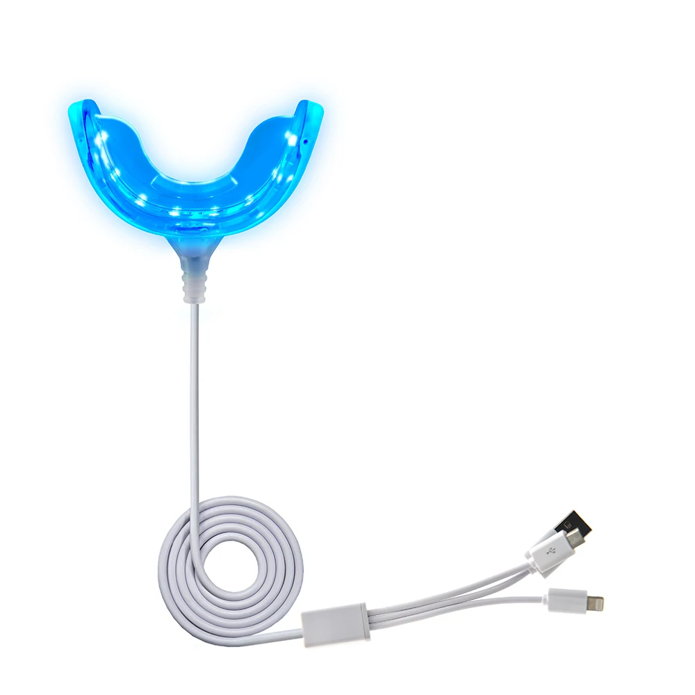 Mobile USB lamps blue red purple mini home dental non hydrogen peroxide led teeth whitening light