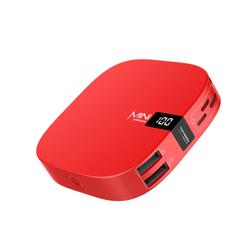 Super Cute Power Bank 10000mAh with Built-in Charging Cable for iPhone Portable Small Cheap Mobile Powerbank - ANKUX.COM