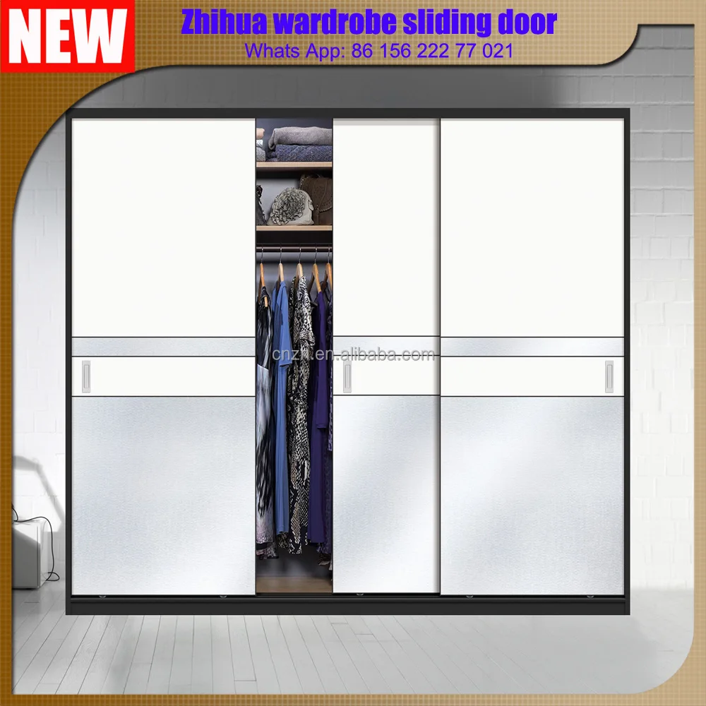 Direct Factory Mdf Clothes Cabinet 4 Door Sliding Wardrobe Models