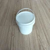 Clear white transparent ice cream packing pail small 1L plastic bucket with food grade PP material
