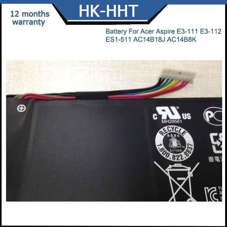 Laptop battery for Battery For Acer E3-111 E3-112 ES1-511 AC14B18J AC14B8K Battery