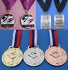 bulk sports 3D logo made gold silver bronze medal for dance/ skating/ swiming/ football fustal sports