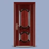 Exported to kenya exterior fancy/luxury single leaf steel villa door design metal door made in china