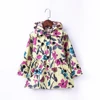 Infant clothes trench coat floral pattern buttons Windbreaker dress jackets girls hooded outfits