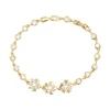 74260 xuping latest unique design multi artificial crystal flower bracelet design for women