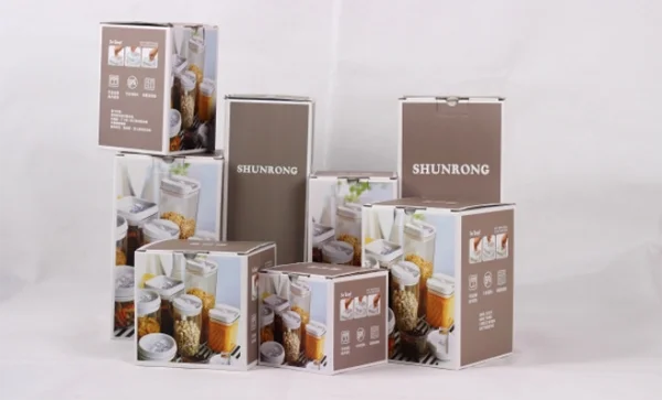 1900ml 64oz Wholesale plastic Food storage clear empty sealed square weed container with lid for Nut snack packaging