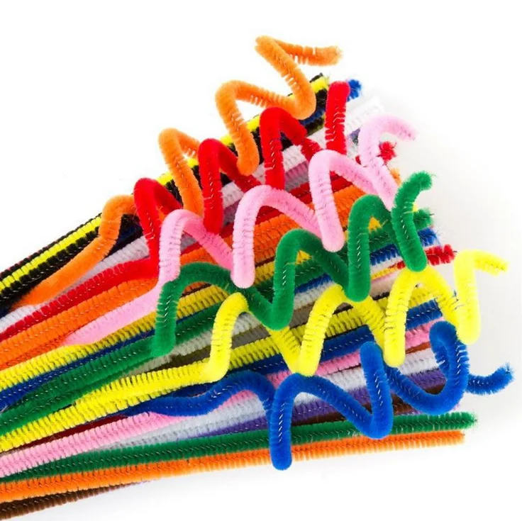 手工雪尼尔干为孩子 diy 管清洁玩具 100 pcs/bag