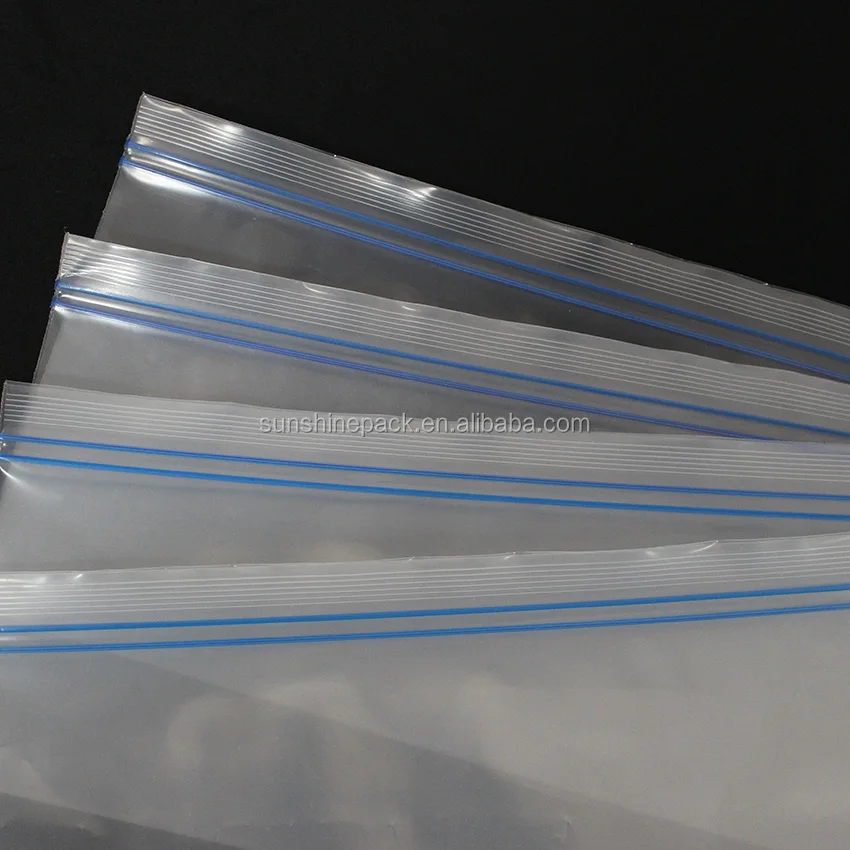 Plastic Polythene Ziplock Bag Clear Pe Ziplock Double Reclosable Zipper ...