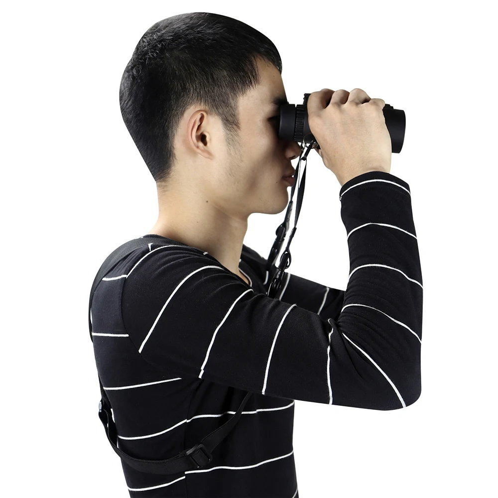 Hunting Bino Deluxe Black Elastic Band Adjustable Binocular Harness