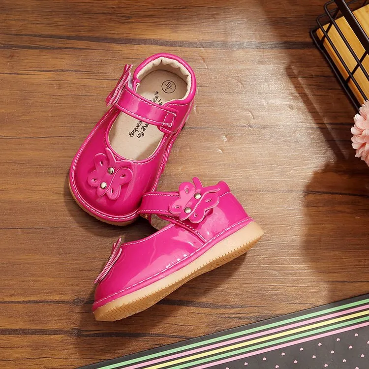 2017 Rubber Sole Baby Girls Party Shoes Children Princess Kids Squeaky