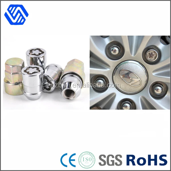 Auto Tire Antitheft Screw Nut Stainless Steel Wheel Bolts Wheel Nut